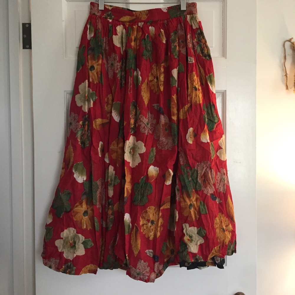 Reversible Floral Maxi Skirt